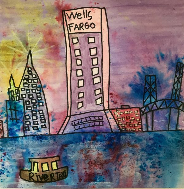 Jacksonville Landmarks Tile Art - Skyline I