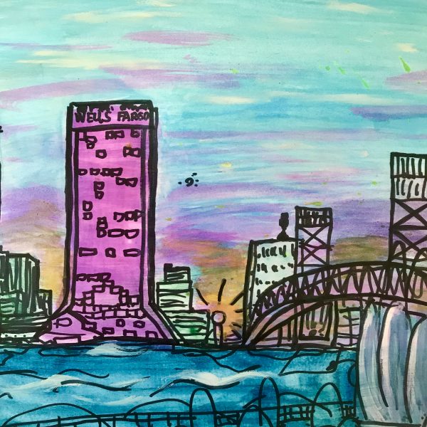 Jacksonville Landmarks Tile Art - Skyline-II